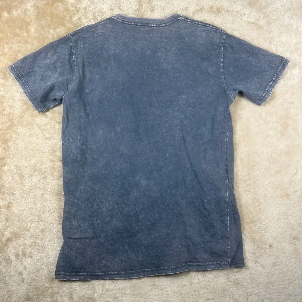 Rum Mens Built Different Truck Graphic T Shirt Acid Wash Charcoal Gray Small‎